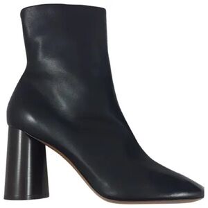 Celine Elliptic Nappa Lambskin Leather Black Heeled Ankle Boots Phoebe Philo 40